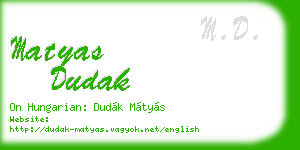 matyas dudak business card